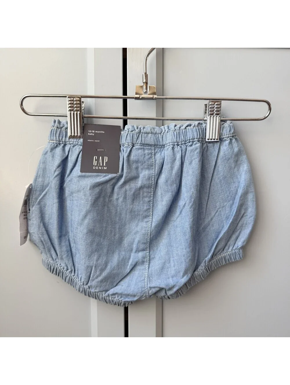 NWT GAP Baby Denim Bubble Shorts 12-18 Months